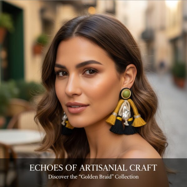 Exaggerated bohemian style tassel earrings - Image 9