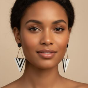 Triangle drop earrings