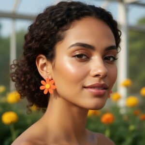 Vacation Neon sunflower earrings