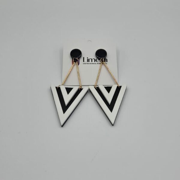 Triangle drop earrings - Image 3