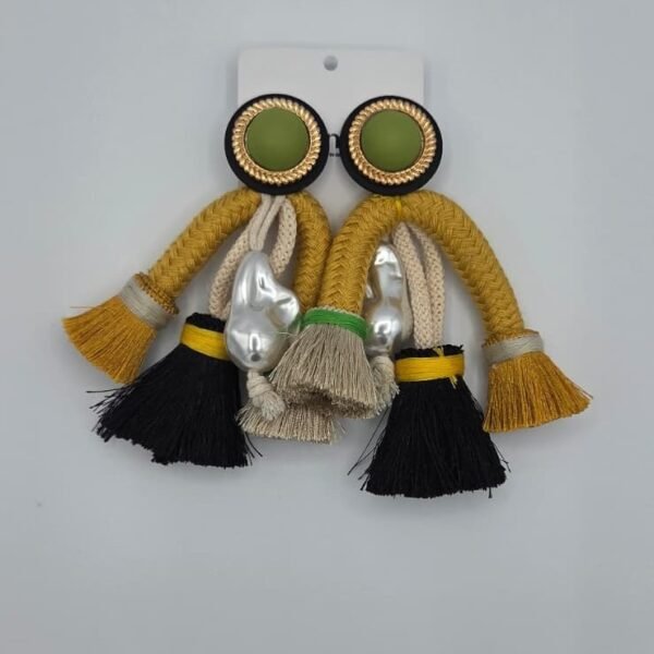 Exaggerated bohemian style tassel earrings - Image 2