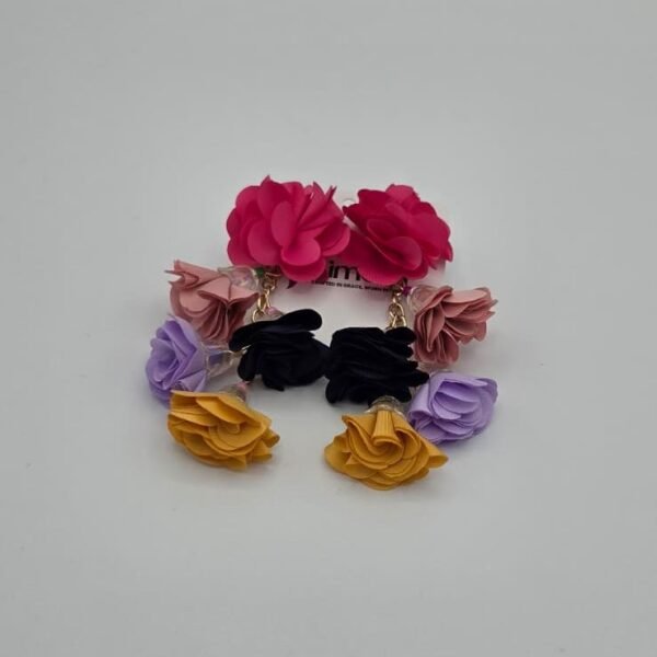 Colorful floral bohemian tassel earrings - Image 2