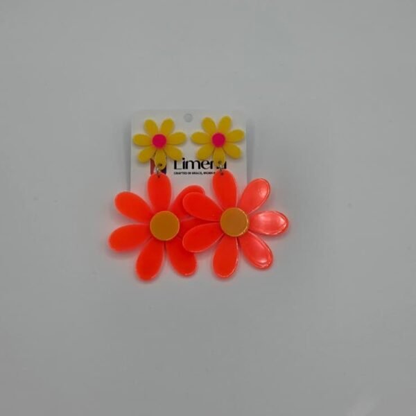 Vacation Neon sunflower earrings - Image 2