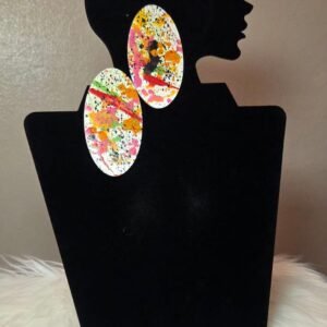 Abstract splash statement earrings